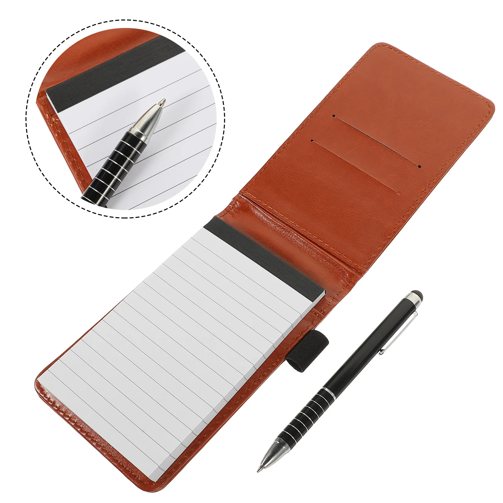 

1Set Metal Pen Notepad Perfect Workmanship Small Memo Pad for Brainstorming Notes Portable Travel Office Accessories