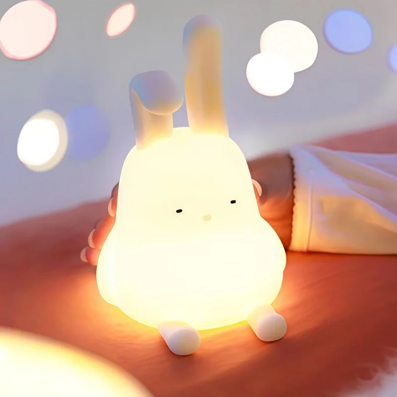 

Cartoon Fold Ear Rabbit Night Light, Student Book Light, Cute Rabbit Desk Decoration, Gift Kavay Light For Girls And Boys