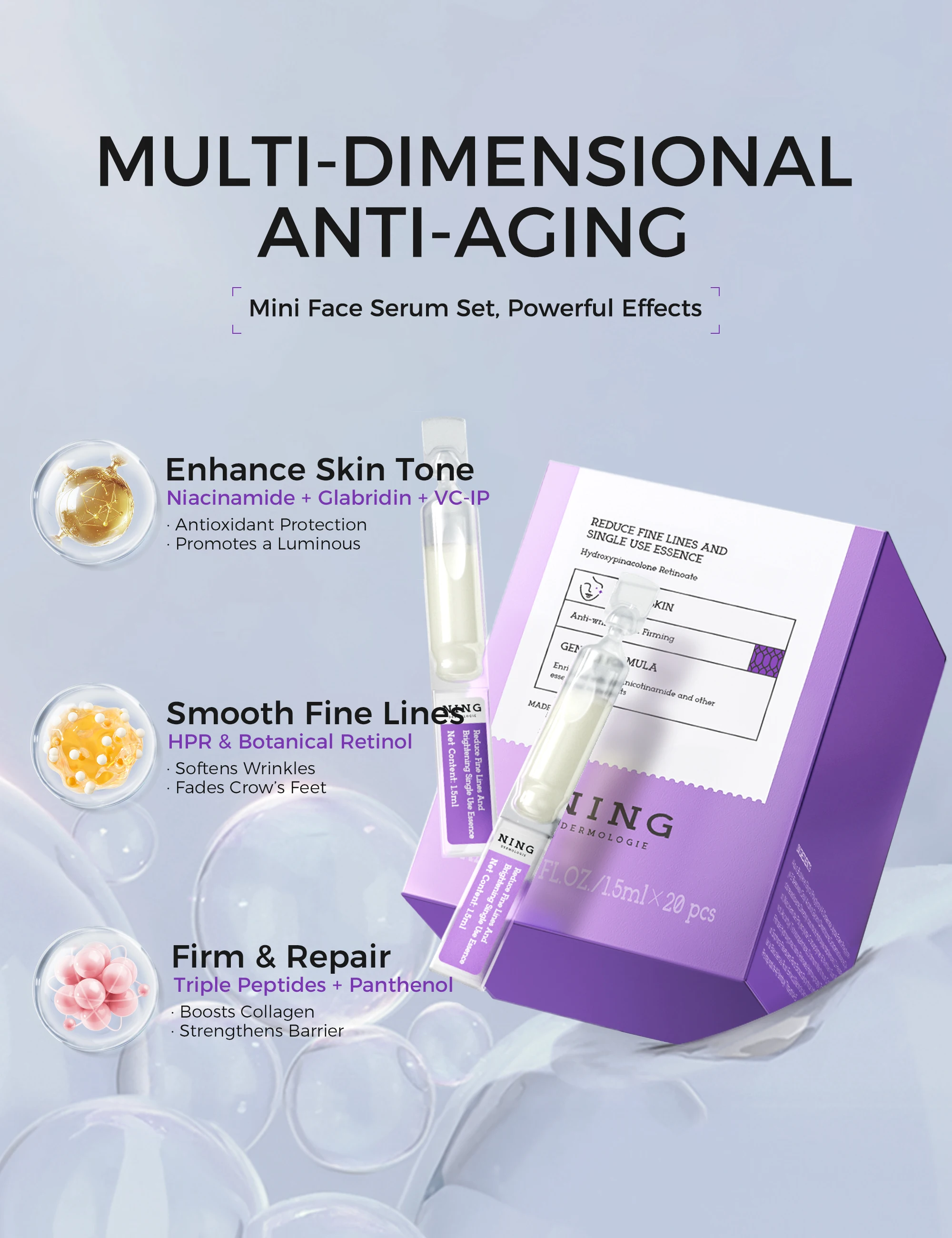 Retinol Face Serum – Supports Firm-Looking Skin & Hydration, with Carnosine & Pro-Xylane