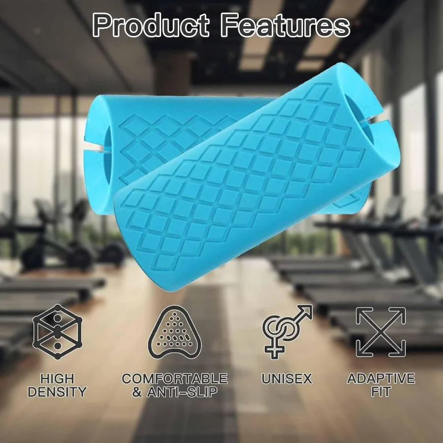 Thick Dumbbell Barbell Grips for Weightlifting HighDensity Silicone Rubber NonSlip Gym Grips for Muscle Growth Hand Stress Reli