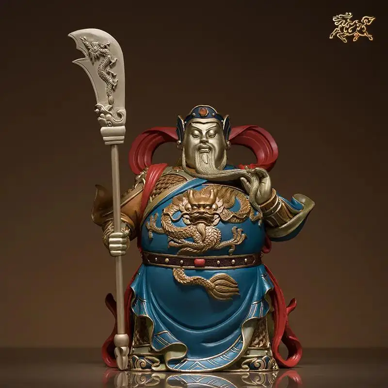 Southeast Asia high grade GOOD LUCK God of wealth GUAN GONG Mammon Bronze Buddha statue HOME Shop Club BAR Company Decoration