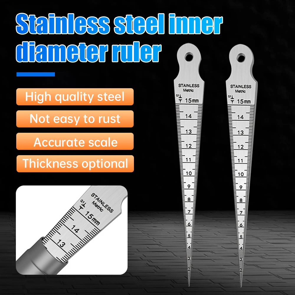 0-15mm Wedge Taper Ruler Stainless Steel Welding Taper Feeler Gauge Depth Ruler Hole Inspection Measurement Tool Wedge Woodwork