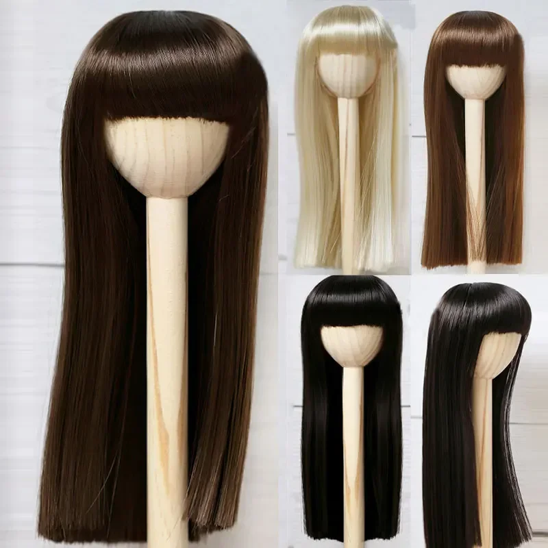 1/3 1/4 1/6 1/8 1/12 BJD wig sd  doll wig high temperature fiber heat resistant wire long straight bangs hair doll  accessories