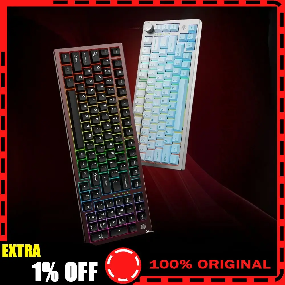 

EXZX FH75 Механическая клавиатура Проводная клавиатура из алюминиевого сплава RGB Индивидуальный концентратор Поддержка Windows Hello Распознавание отпечатков пальцев