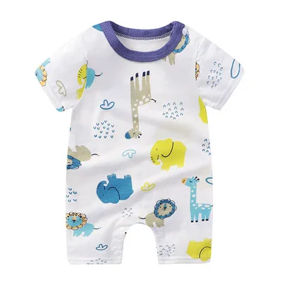 Summer cartoon Baby One-piece Clothes Romper Short Sleeve Climb Clothing Newborn Jumpsuits Toddler Girl boy Onesie