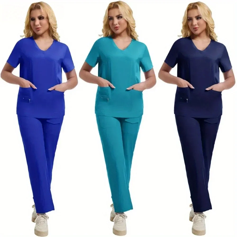 

Multicolor Anesthetist Uniforms Nurse Women High Quality Scrubs Uniform Nurse Accessories Pet Doctor Work Clothes