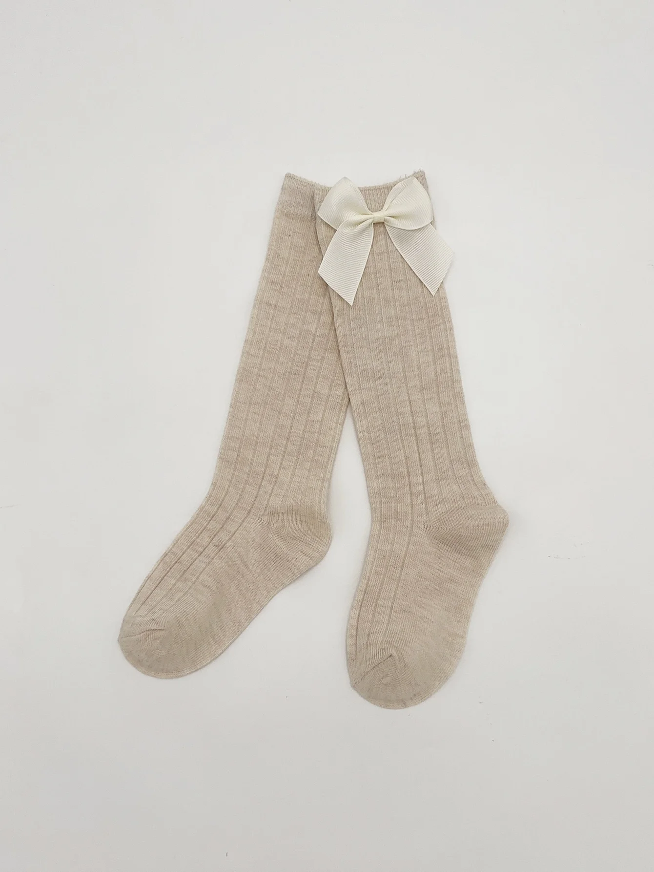3-Pack Girls' High Knee Socks with Bow Decorations 5