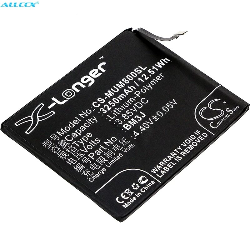 Bateria BM3J para Xiaomi, 3250mAh, M1808D2TC, M1808D2TE, M1808D2TG, Mi 8 Lite, Mi 8 Juventude