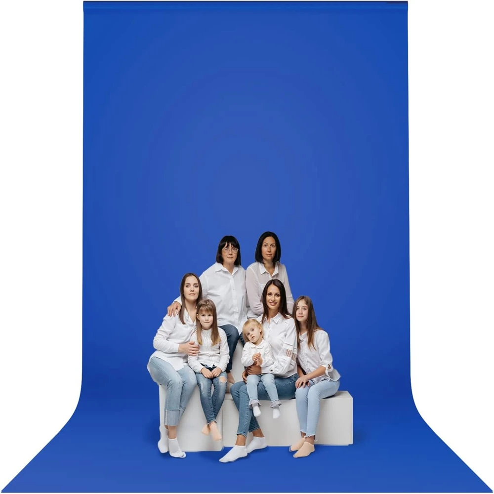 Blue Screen Background Seamless Video Conference The Meeting Kids Adults Portrait Wedding Photography Party Backdrop Photocall