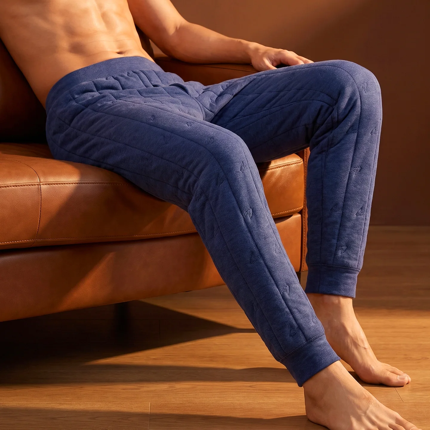 Men Thick Wool Filled Thermal Underwear Pants Fleece Warm Stretch Long Johns Trousers Fitness Inner Wear Cold Winter Plus 8XL