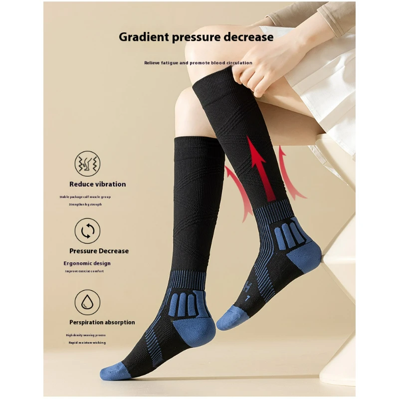 

Compression Socks For Men Women Running Cycling Rugby Gym Sports Socks For Medical Pregnancy Promoting Blood Circulation Elastic