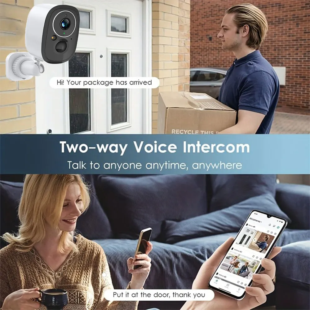 Tuya 5MP solaire Wifi caméra extérieure sans fil faible puissance batterie caméras de sécurité PIR humain détecter Surveillance IP Cam couleur nuit