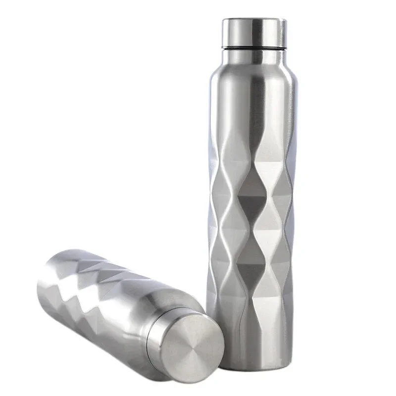 1000ml Water Bottles Single Wall Stainless Steel Sport Bottle Straight Body Drink Bottle