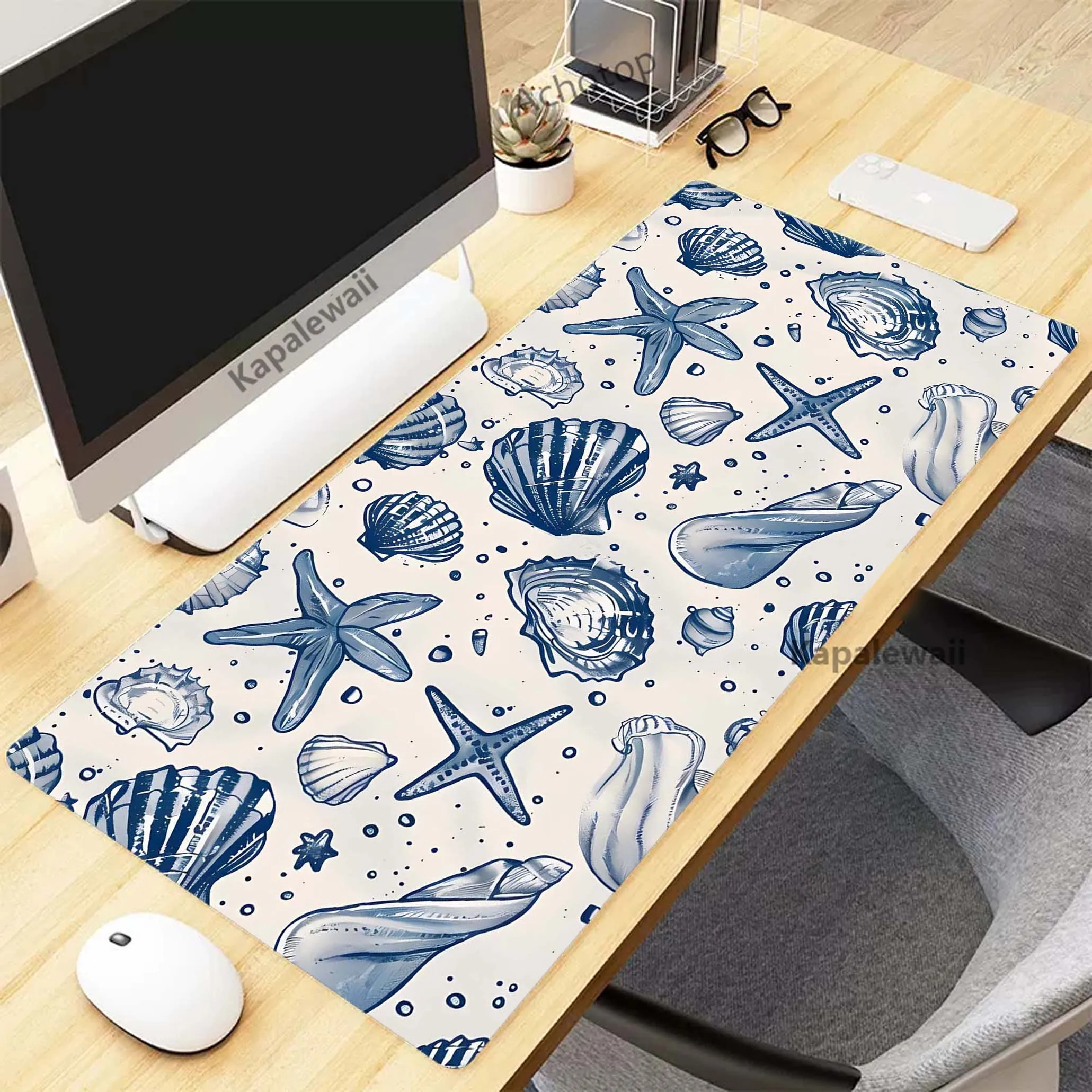 

Cartoon Sea Fresh Blue Gaming Mousepad Gamer Speed Accessories Keyboard Pads Computer Mouse Pad Large Mouse Mat XXL 90x40cm