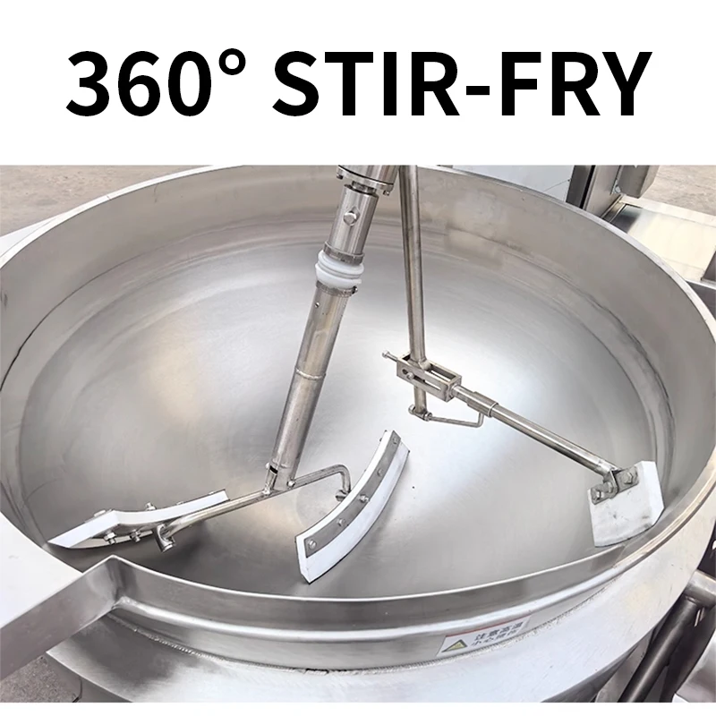 &Semi-automatic hot pot base stir-fry machine, red bean paste bun filling, meat sauce, milk tofu stirring sandwich planetary fry