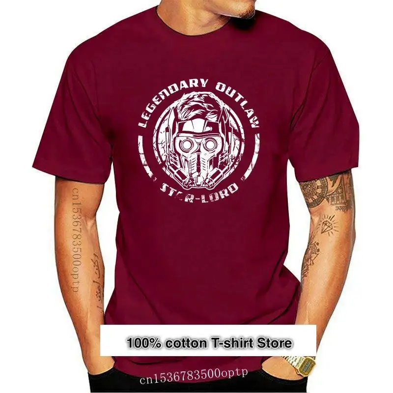 

Camiseta con licencia офици de Star- Lord para hombre, camisa Legendary Outlaw, tallas S-XXL, nueva