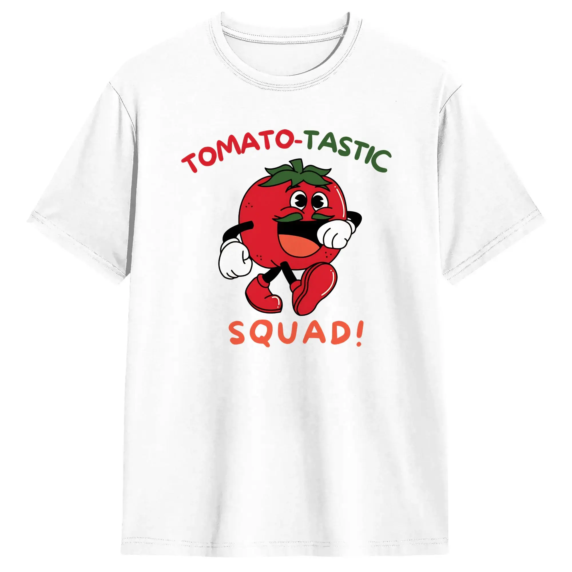 Funny Gardening Veggies Tomato-Tastic Squad!   T-Shirt Beach Tomato Pure Cotton T-Shirts For Men Print Tee Shirt Vintage Tees