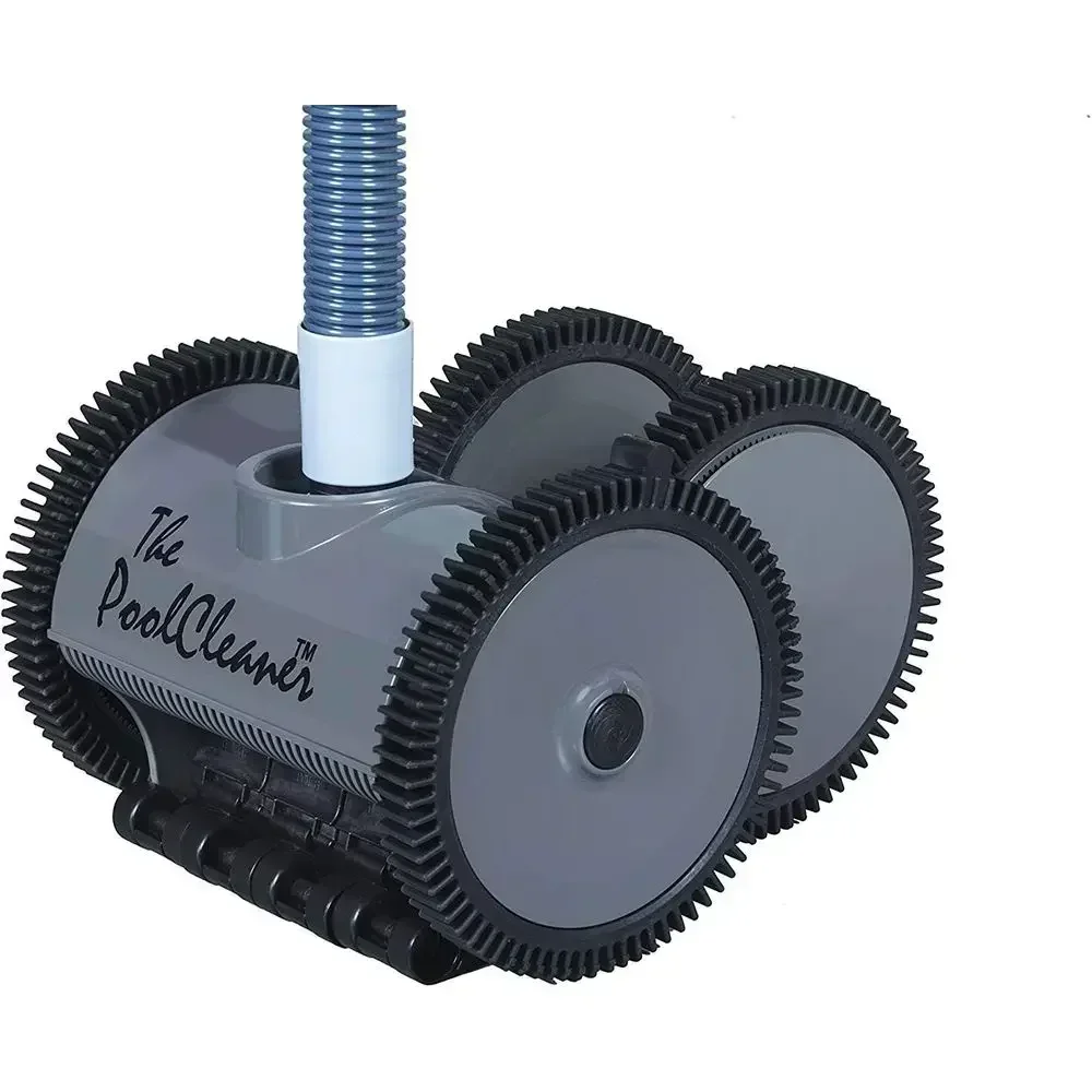 Automatic Suction Pool Vacuum Cleaner for In-Ground Pools up to 20X40 ft, Hose Included, Gray