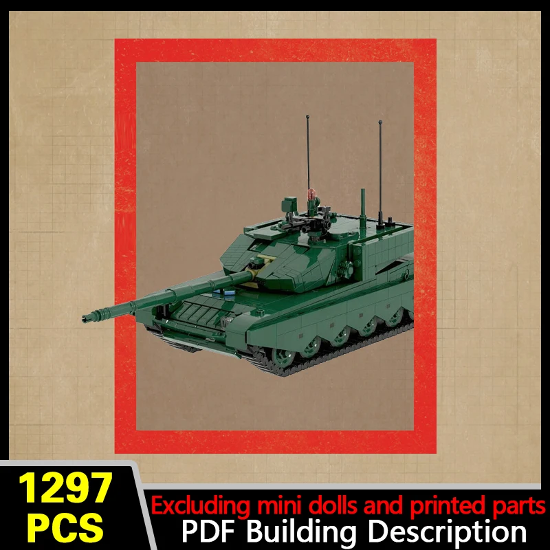 ZTZ99A Main Battle Tank Model MOC Building Bricks War Equipment Style Modular Technology Gifts Holiday Assemble Toys Suit