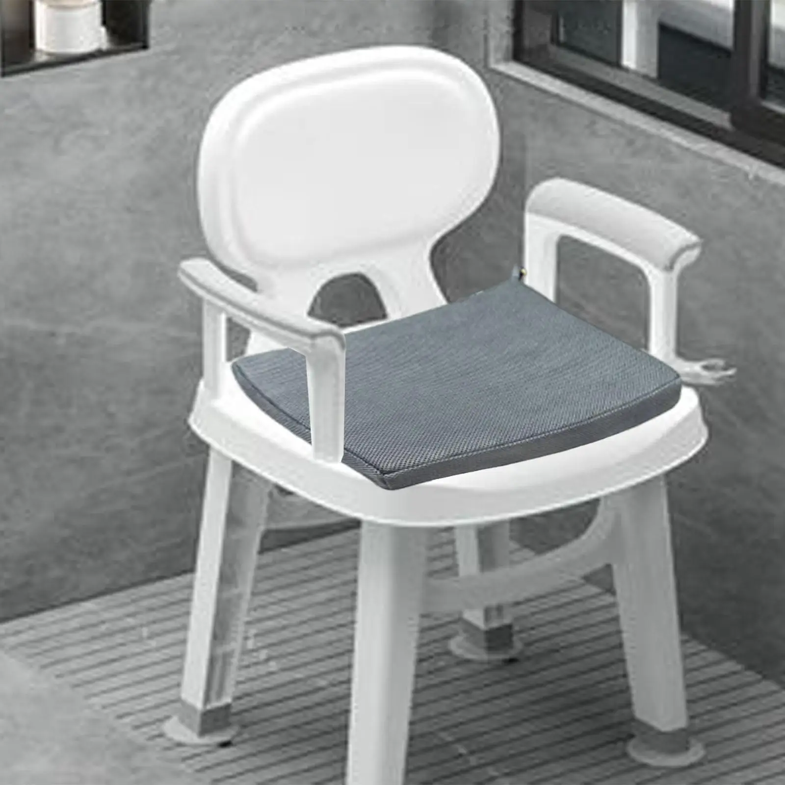 

Shower Seat Cushion Gray Anti Slip Disabled Washable Quick Dry Repair Senior Kneeling Pad Shower Seat Mat Chair Pad