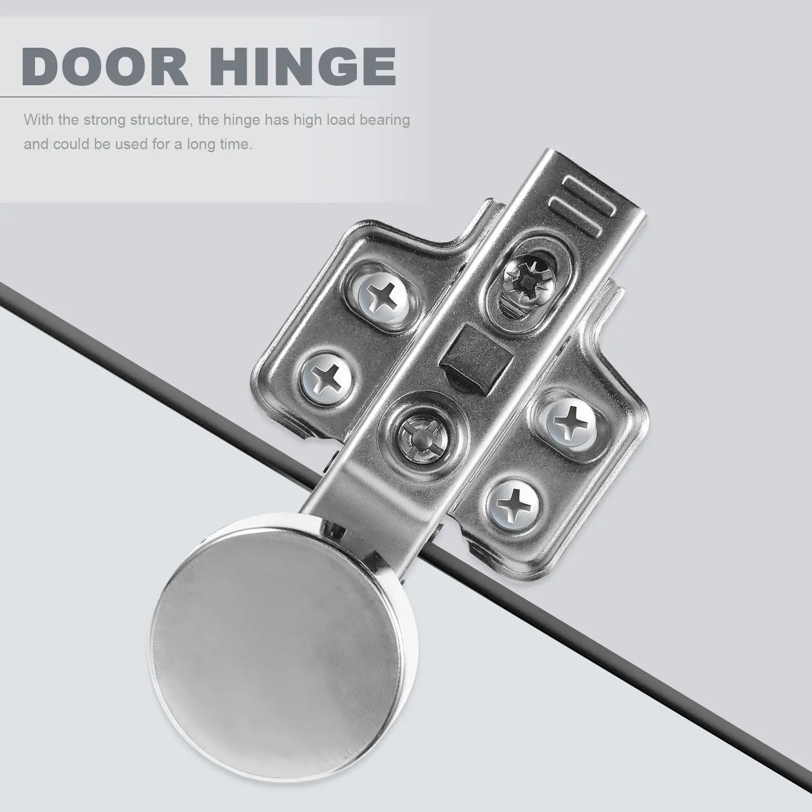 2Pcs High Load Bearing Hydraulic Glass Hinge Quiet Smooth Opening Anti Corrosion Hidden Hinge for Cabinet Wine Cabinet Cupboard