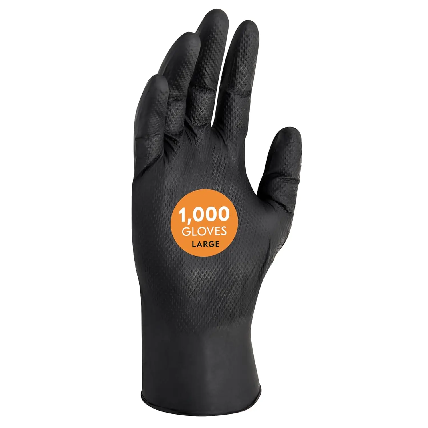 

™ Kraken Grip Fully Textured Black Nitrile Gloves (49277), Large (L), Powder-Free, 6 Mil, Ambidextrous, Thin Mil, 100 Gloves/Box