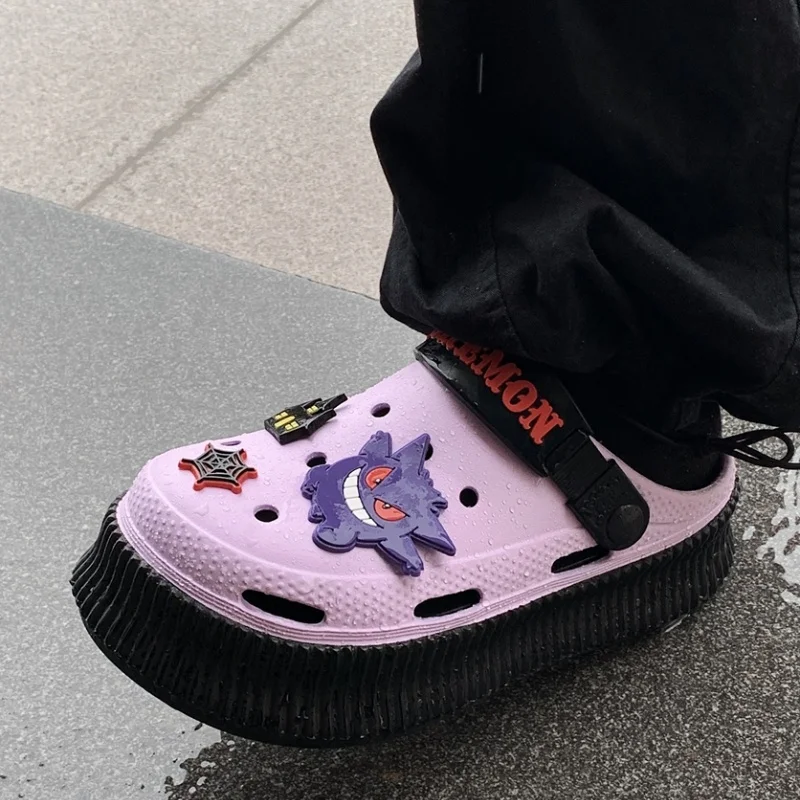 PokéMon Gengar Anime Cave Shoe Women In Summer Thick Soled Ins Trendy And Personalized Internet Celebrity Cool Dragging Shoe