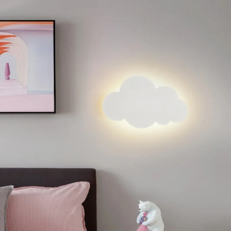 

LED Cloud Touch on/Off Switch Wall Lamp Modern Living Room Children's Bedroom Kids Minimalist Wall Lighting Decor Dimming Lustre