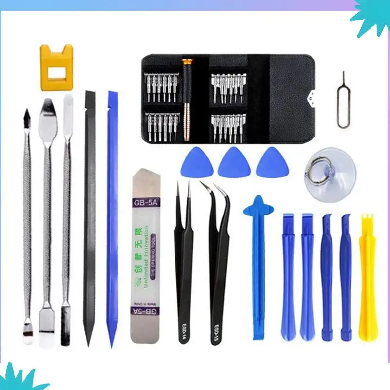 ABZW 2X 45 In 1 Kit Alat Perbaikan Ponsel Layar LCD Bukaan untuk Kit Alat Perbaikan Kacamata Jam Tangan Laptop Ponsel