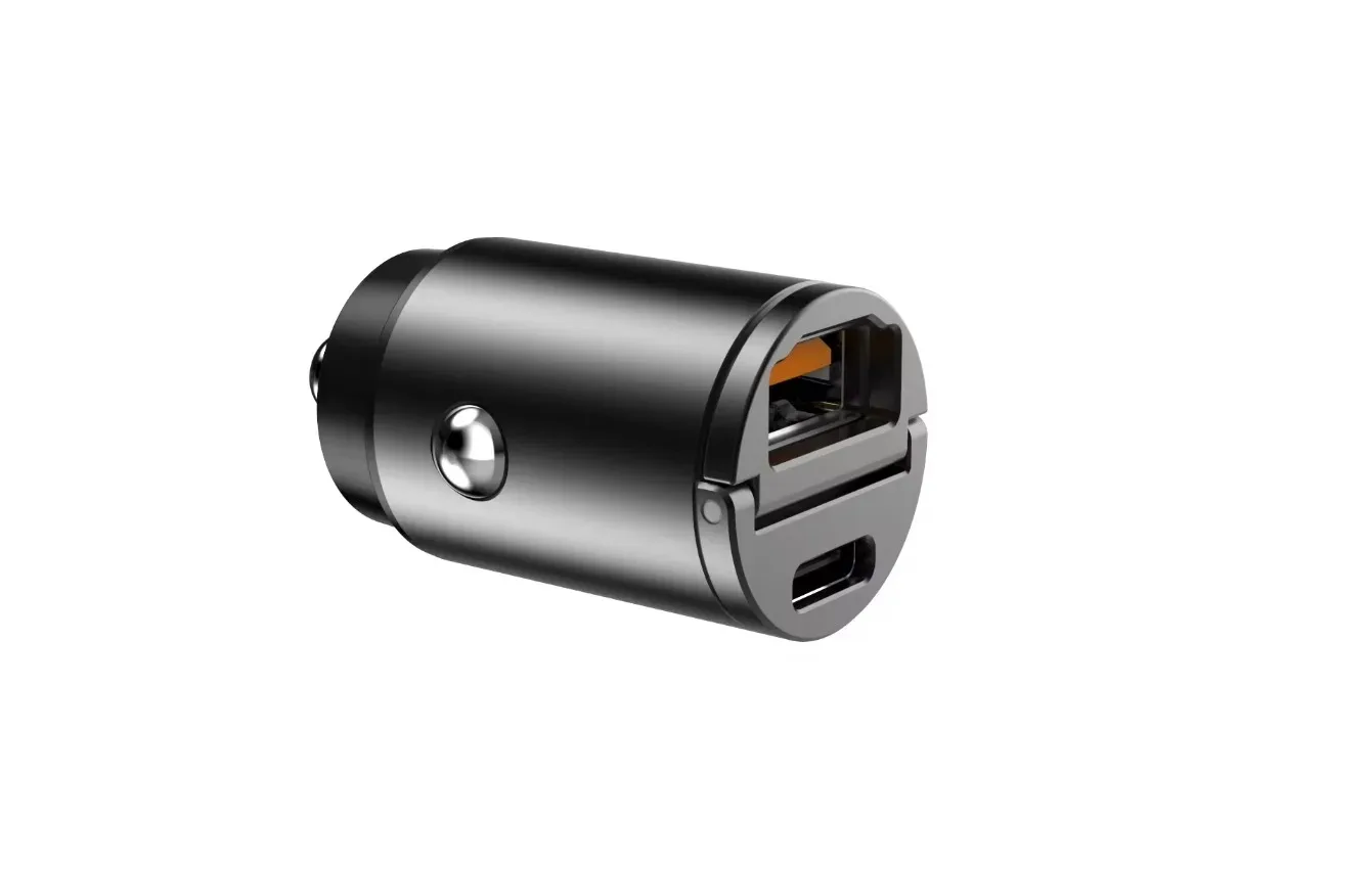 Smart Aluminium Alloy Mini Adapter Multi Ports Universal Cigarette Lighter Portable  Pd Qc 3.0 Usb Car Charger Fast Charging