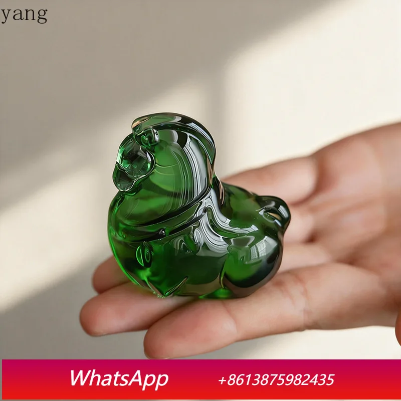 

CX Creative Glass Tea Pet Pony Shaped Tea Table Decorative Ornament