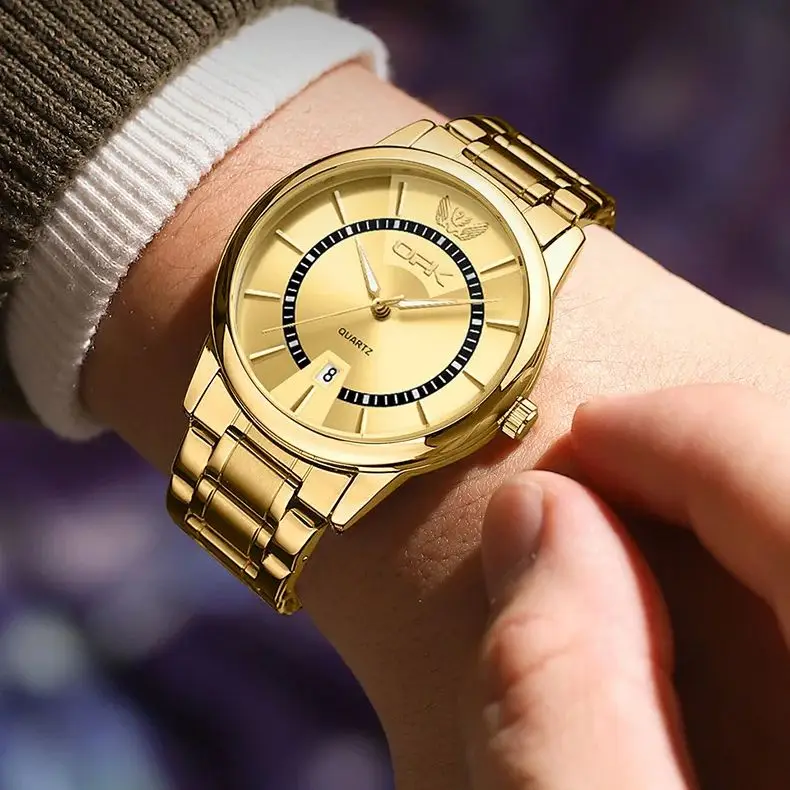 OPK Luxury Men's Quartz Watch Waterproof Luminous Business Calendar Reloj Hombre Mens Watch Relogio Masculino