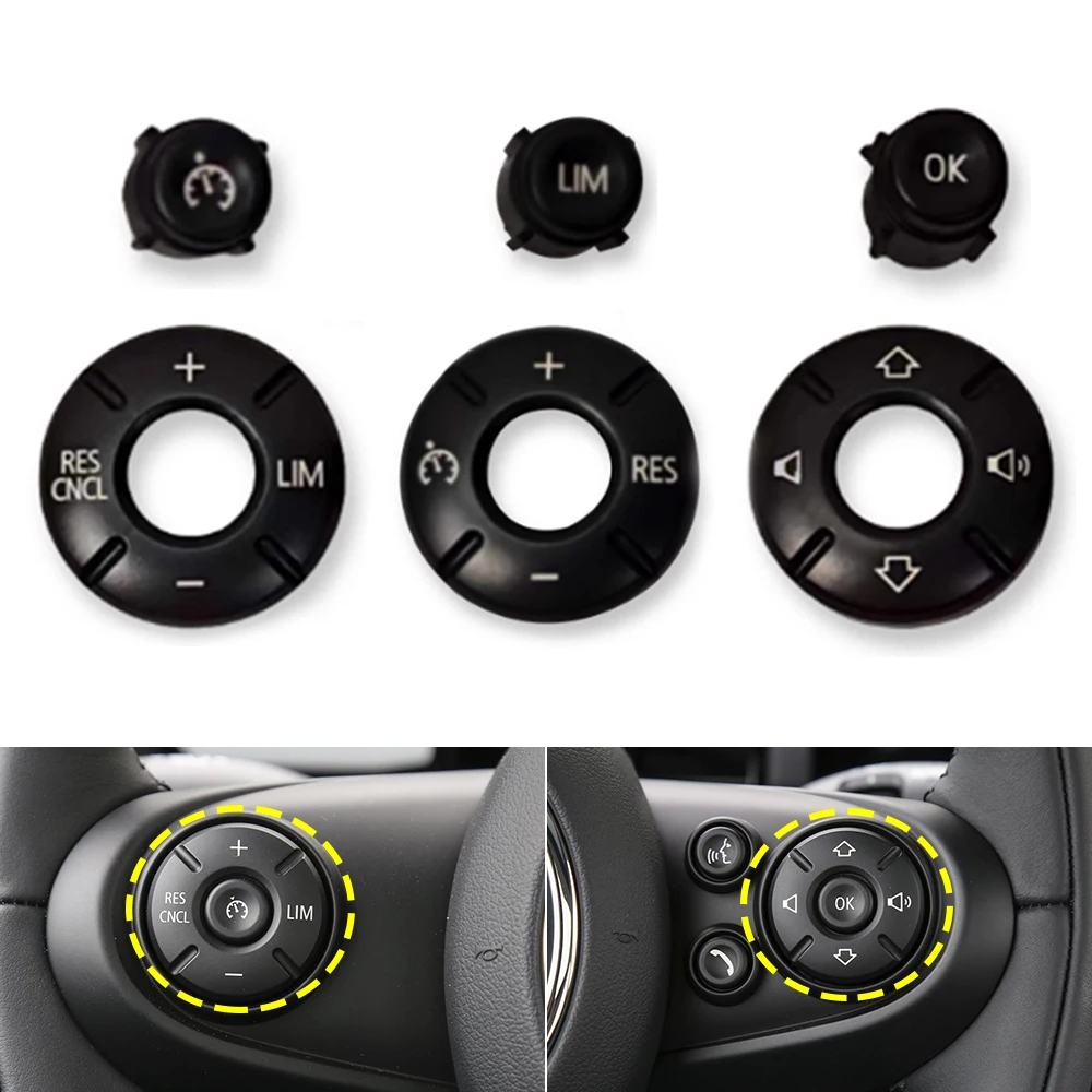 

Car Steering Wheel Multifunction Volume Adjust Cruise Control Trim Button Cover For BMW MINI Cooper Clubman F54 F55 F56 F57 F60