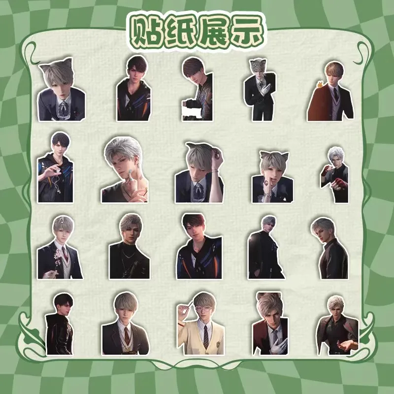 40 ورقة الحب والمساحة العميقة ملصق مضاد للمياه Rafayel Sylus Zayne Xavier DIY ملصقات ورق فني للهاتف المحمول #4