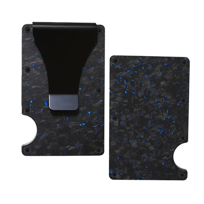 Portafoglio porta carte di credito sottile minimalista in metallo in fibra di carbonio Carteira per uomo Cartera Tarjetero Hombre Custodia porta carte di credito RFID
