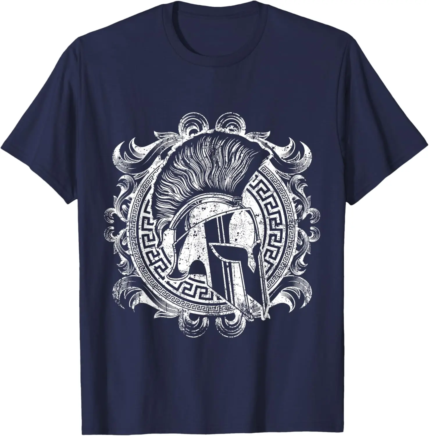 Gladiator Spartan Helmet Greek Warrior Sparta Symbol Gym T-Shirt 100% Cotton O-Neck Short Sleeve Summer Casual Mens T-shirt view 4