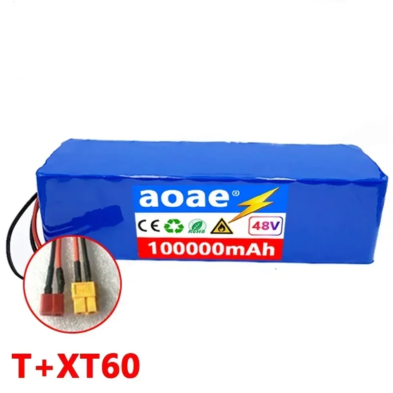 48V 100000mAh Lithium Ion Battery 1000w 48V battery Pack 13S3P Lithium Ion Battery Pack for 54.6V  with BMS+Charger