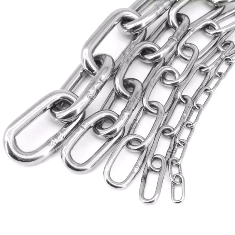 1 Stück 304 Edelstahlkette Metallgliederkette geeignet für Camping, zum Aufhängen von Haustierleinen, Diebstahlschutzketten 2/3/4/5/6mm – Detail 3