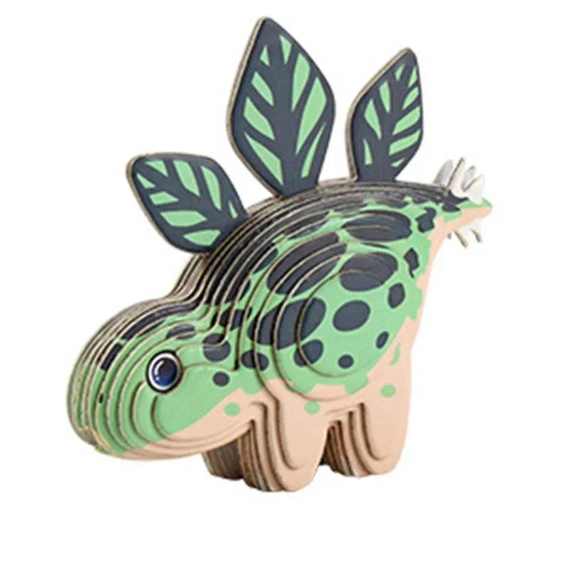 Papier dinosaure 3D Montessori pour enfants, jouets éducatifs, bricolage amusant, assemblage manuel, modèle tridimensionnel pour garçon et fille