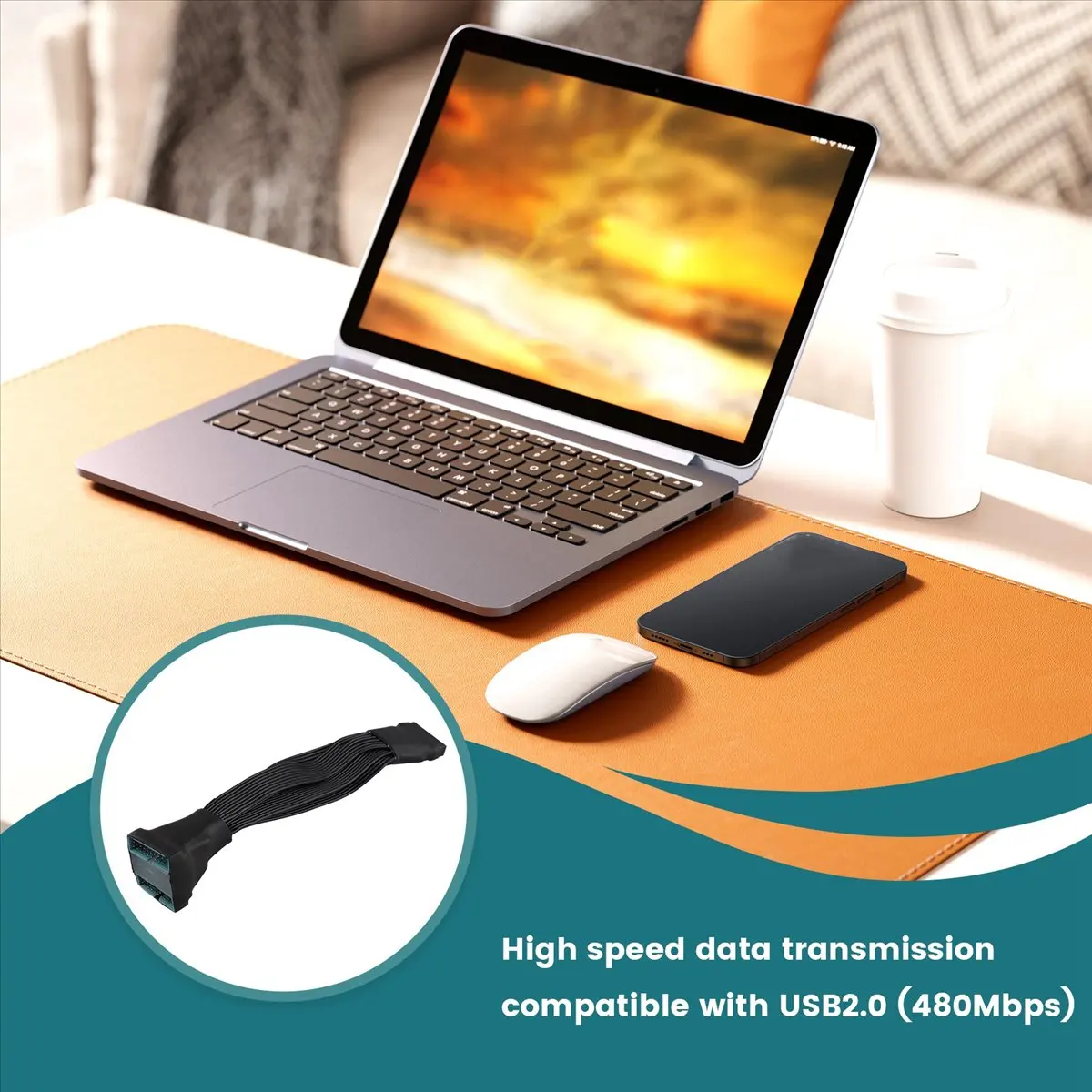 A46U Motherboard USB 3.0 Header Splitter Extension Cable USB 3.0 19Pin 20Pin 1 to 2 Internal Extension Header Adapter Cable