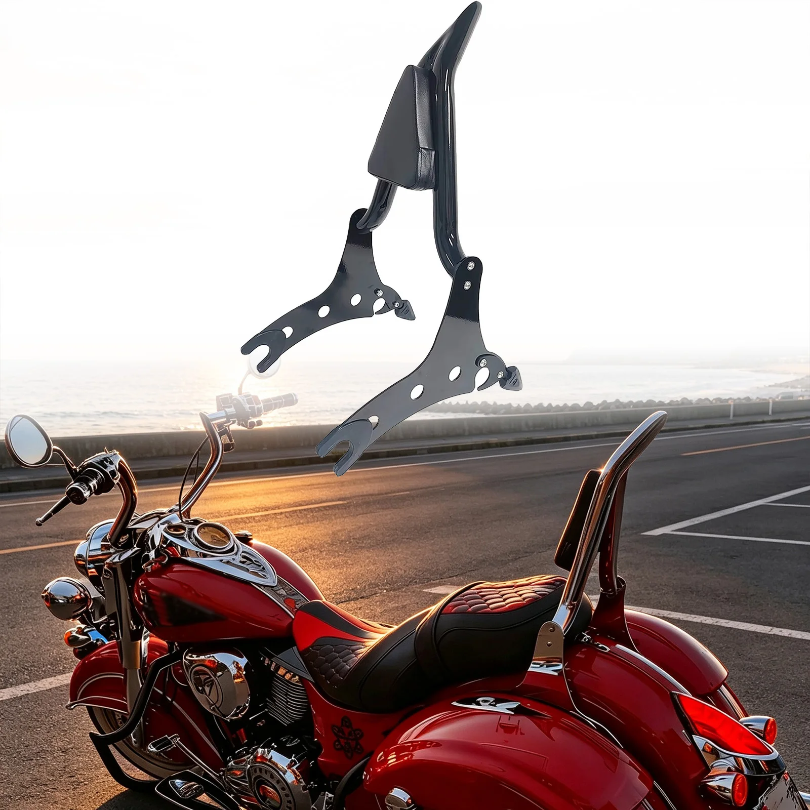 Detachable Motorcycles Backrest Passenger Sissy Bar For Indian 2014-2025 Chieftain Roadmaster Springfield Challenger Dark Horse