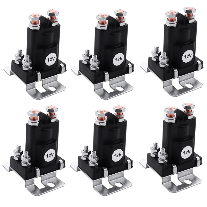 

6X Dual Battery Isolator Relay Start On/Off 4 Pin 500A 12V For Car Power Switch