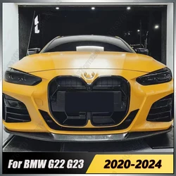 Dual Line Style Car Front Bumper Grills For BMW 4 Series G22 G23 430i 435i M440i 2020-2024 Kidney Bumper Upper Racing Grille