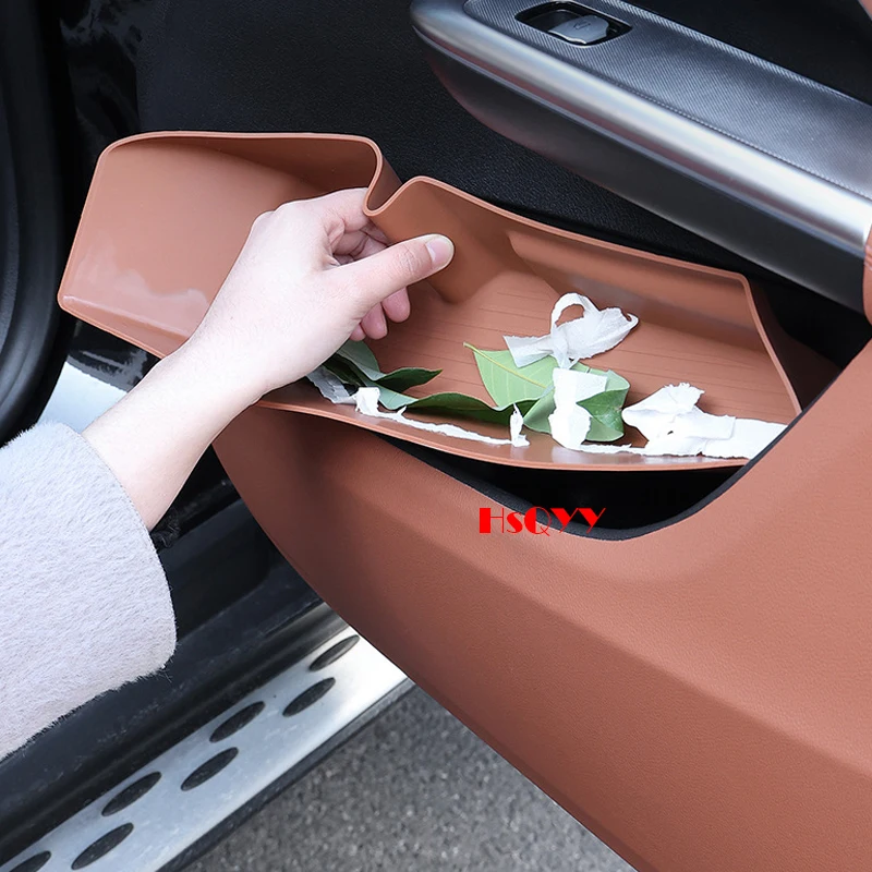For Mercedes Benz C GLC Class W206 X254 Car Door Storage Box door slot cushion silicone Car Protective Pad Interior Modification