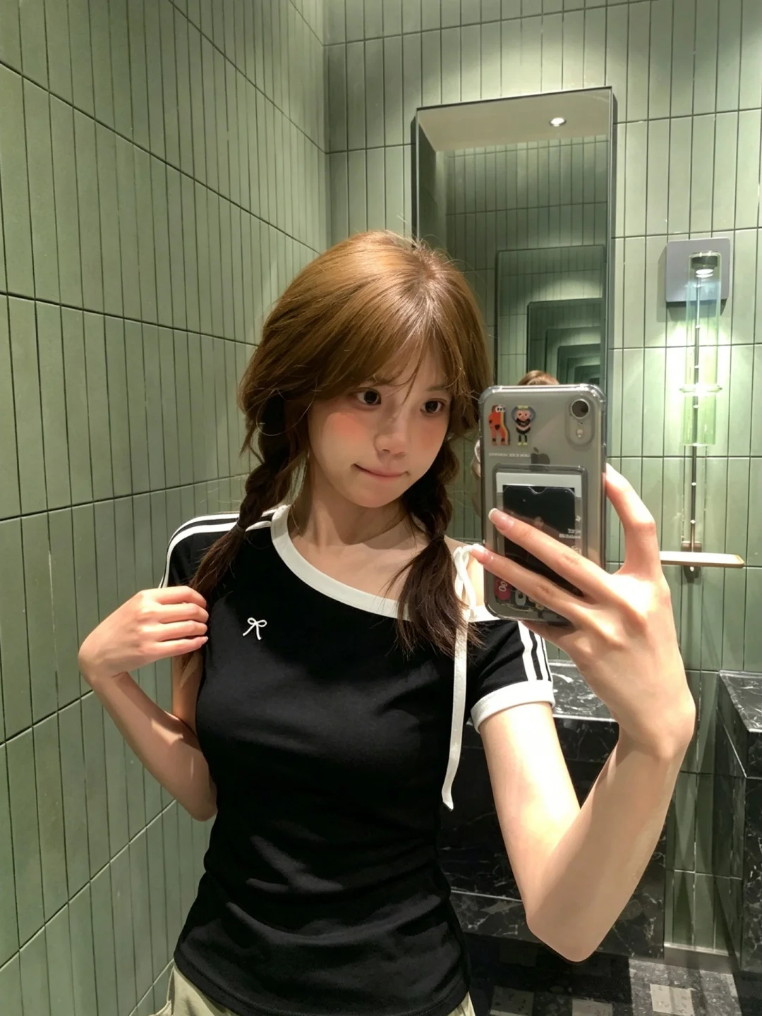 American Style Slim Fit Stripe Short Sleeve T-Shirt Women Summer New  Knot Shoulder Baring Top City Walk Fitness Out...
