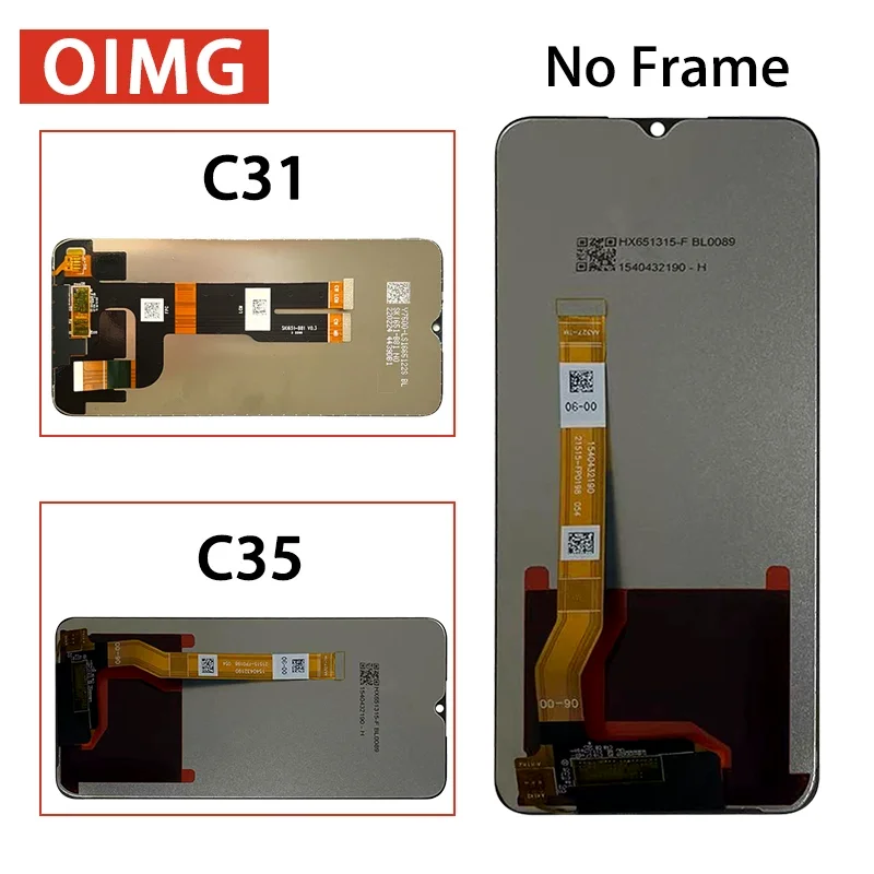 6.6 "ips para oppo realme c35 rmx3511 display lcd tela de toque digitador assembléia substituição para realme c31 rmx3501lcd quadro