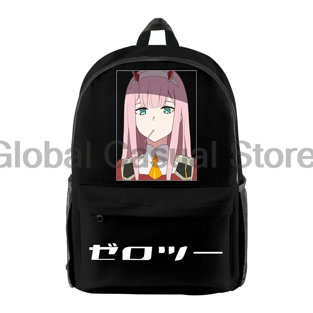 

Darling In The Franxx Zero Two Anime Backpack Women Men Casual Travel Bag Daypack Cartoon Rucksack Harajuku Bag