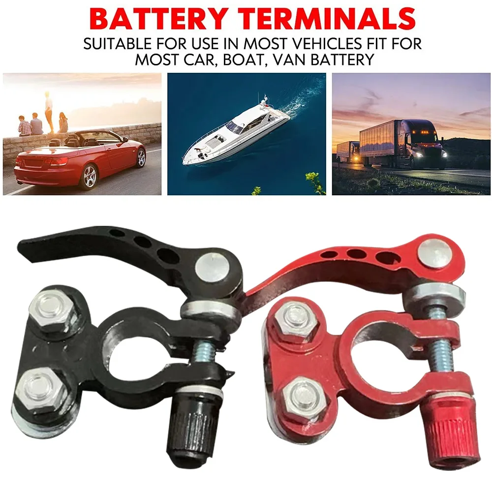 1 Pair Quick Release Car Battery terminals 12V 24V Auto Top Post Battery Terminals Wire Cable Clamp Terminal Connectors