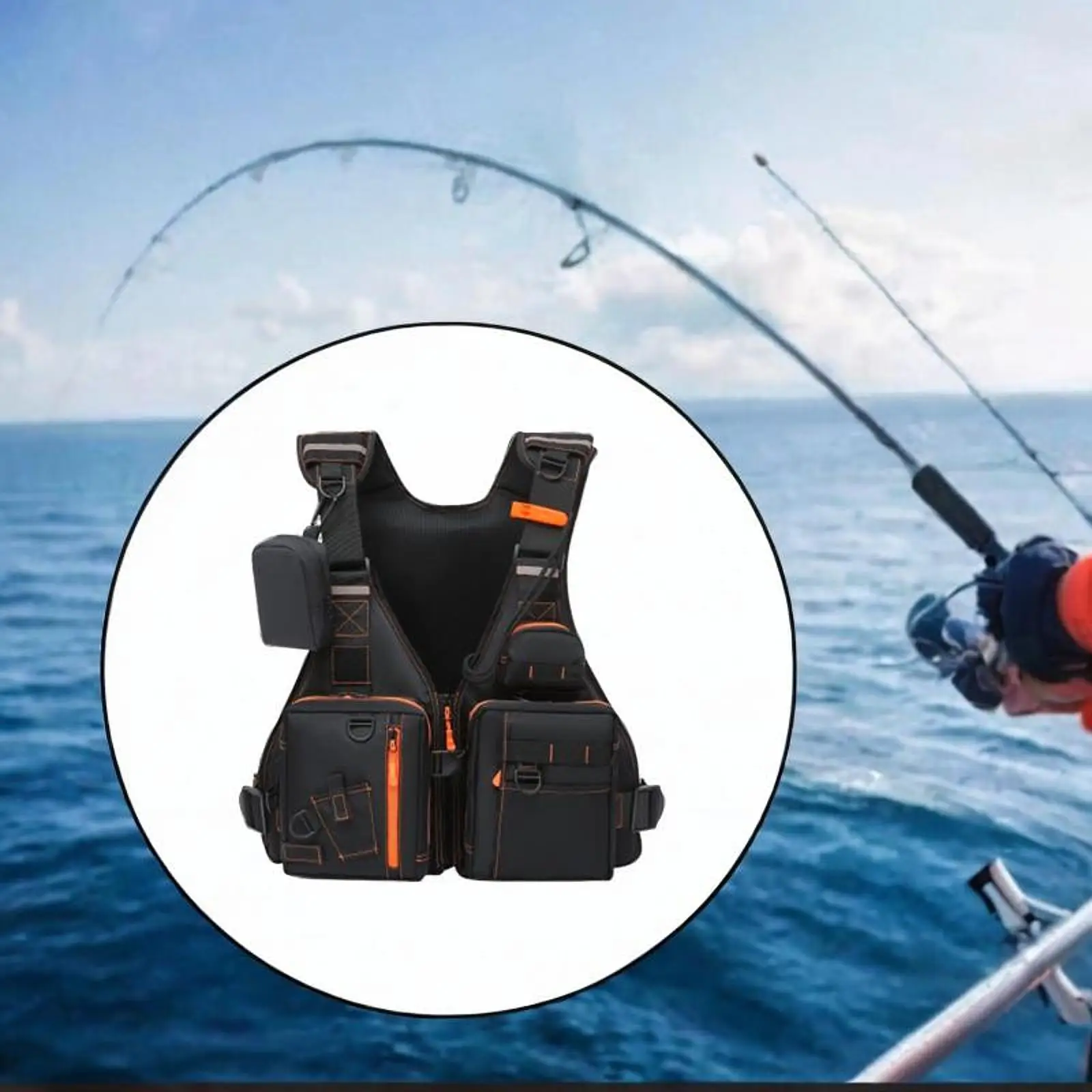 Fishing Vest Men Adjustable Adults Kayak Vest Multi Pockets Swimming Vest Hiking Jacket for Surfing Outdoor Kayaking сумка Bolsa