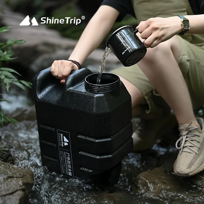 15L Large Capacity Outdoor Camping Bucket Portable Food Grade Water Storage Thickened Self-driving Equipment Suitable Drinking